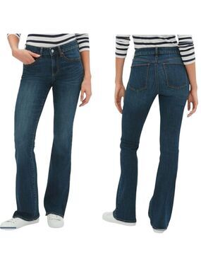 GAP Curvy Mid-Rise Boot Cut Cotton Blend Blue Denim Jeans Size 29/8a